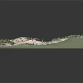 Water Birds Near Blue Lake In Sandy Terrain With Green Trees Model