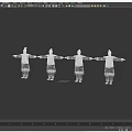 Four Men In Traditional Clothing Standing In A Line With Arms Outstretched