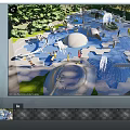 Vibrant Children's Playground With Water Elements Play Structures And Kids Playing Outdoors