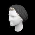 Game or Movie Character White Head Model With Gray Knitted Beanie And Light Hair