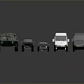 Various Colored Vehicle Models Including Trucks Vans And Cars On
