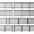 Various Metal Fence Designs Featuring Vertical And Horizontal Railings For Outdoor Spaces