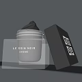 Luxury Cosmetic Jar With Black Lid Transparent Container Geometric Logo Box Show Yourself Slogan