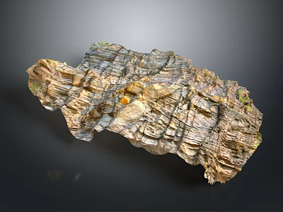 Natural Wood And Stone Fusion With Intricate Grain And Textured Surface For Decor 3d model