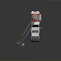 Red White Fire Rescue Utility Vehicle Equipped With Extendable Ladder For Emergency Rescue