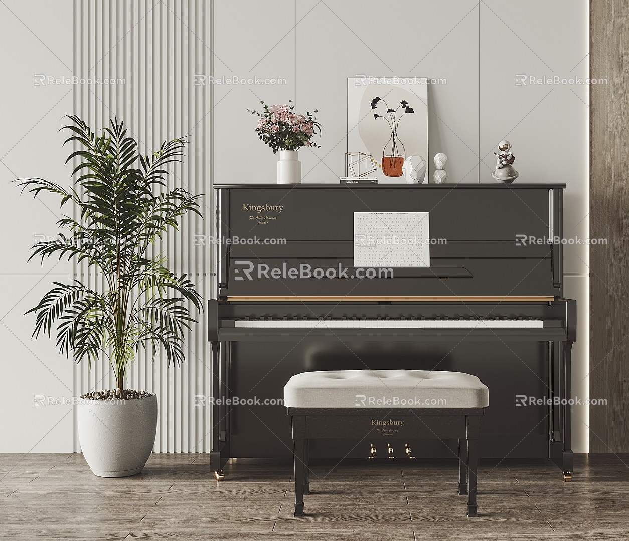 Modern Piano Paint Piano 3d model