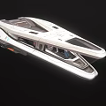 Futuristic White Vehicle With Streamlined Design Advanced Tech And Transparent Cabin 3d model