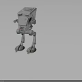 Mechanical Armored Walker Robot With Reinforced Legs And Joint Mechanisms