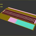 Detailed Railway Track Model With Gravel Base And Red Sleepers
