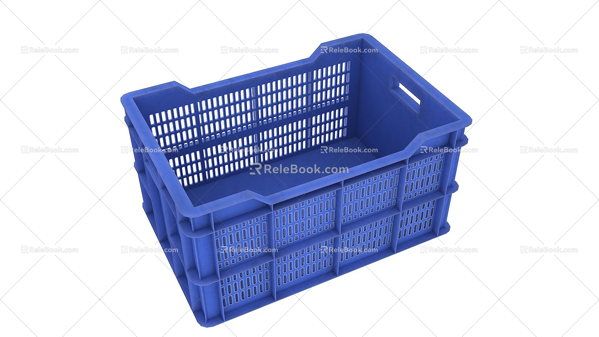 Blue Plastic Basket Storage Basket Miscellaneous Basket Material Basket Fruit Basket Vegetable Basket 3d model