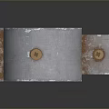 Sturdy Metal Hardware Tool with Screw Holes and Silver Surface Finish