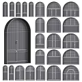 Casement Windows Collection Featuring Various Arch And Rectangular Frame Designs