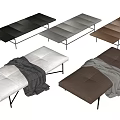 Modern Bed End Stool Minimalist Bed End Stool 3d model