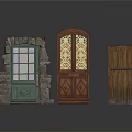Architectural Door And Archway Assortment Showcasing Stone Archway Wooden Door Glass Inserts And Decorative Patterns