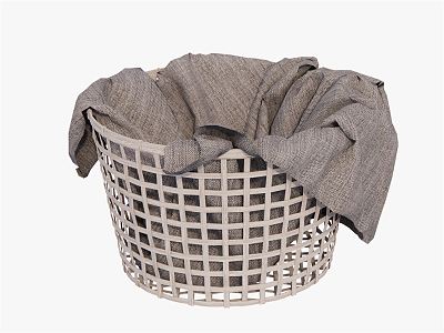 Sili Storage Basket Dirty Clothes Basket Bamboo Dirty Clothes Basket 3d model