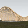 Modern Gallery Frame Landscape Gallery Frame Curved Gallery Frame Landscape Structure Bamboo Art Structure Bamboo Art Gallery Frame 3d model