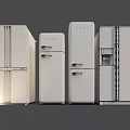 Retro And Modern Style Refrigerators In Red White And Stainless Steel Finishes