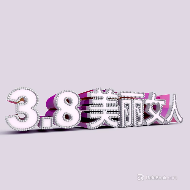 Stylish Locker Design With 38 Beautiful Women Theme Decoration Elements 3d model 