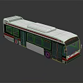Modern City Public Transport Bus With White Red Exterior Windows Doors And Roof Design