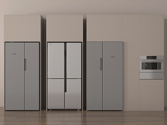 Modern refrigerator built-in refrigerator oven 3d model