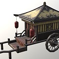 Chinese carriage ancient sedan chair 3d model