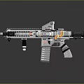 Futuristic Sci Fi Rifle With Metallic Body Detailed Components And Modern Design