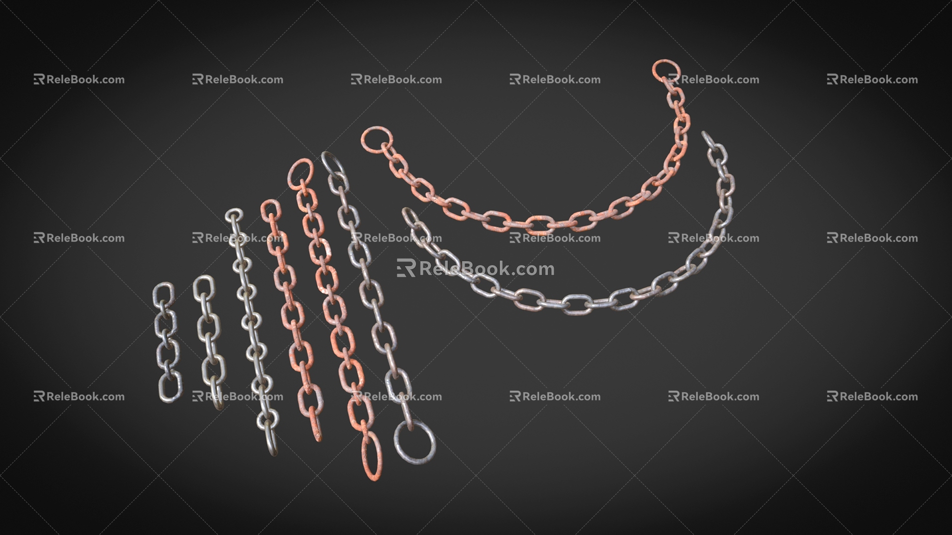 Iron chain industrial equipment 3d model