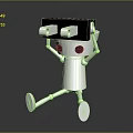 Silver Humanoid Robot Electronic Appliance With Metallic Design Shiny Arms And Legs