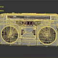 Vintage JVC Boombox With Dual Speakers Cassette Player Electronic Device