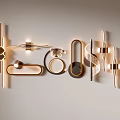 Modern wall lamp combination art shape wall lamp simple luxury wall lamp aisle lamp bedside wall lamp 3d model