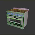 Stainless Steel Gas Range Oven With Multiple Burners For Modern Kitchen