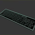 Sleek Black Computer Keyboard With Modern Design And Full Size Layout
