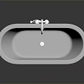 Contemporary White Freestanding Bathtub With Polished Chrome Faucet And Smooth Finish