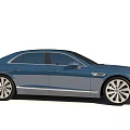 Bentley Dark Blue Luxury Sedan With Chrome Grille Sleek Headlights And Alloy Wheels