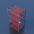 Multi Tier Metal Display Rack With Storage Shelves For Retail Storage Solutions