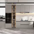 Modern Kitchen Interior Design With White Cabinets Marble Countertops Open Shelving And Appliances