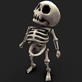 3D Skeletal Organ Model Displaying Skull Rib Cage And Limb Bones Structure