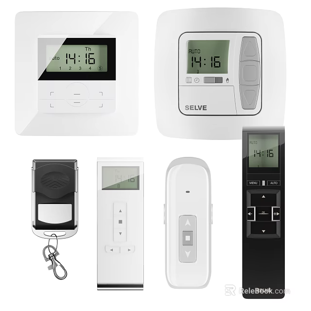 SEVIVE Home Electrical Devices With Digital Display Remote Control And Doorbell 3d model 
