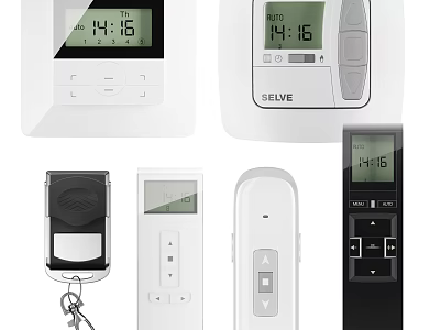 SEVIVE Home Electrical Devices With Digital Display Remote Control And Doorbell 3d model