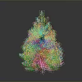 Green Artificial Christmas Tree With Festive Decor For Home Decoration