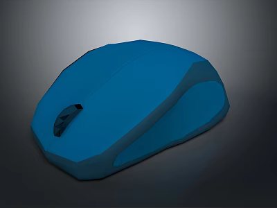Blue Computer Mouse With Modern Ergonomic Design For Daily Household Use 3d model