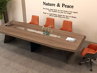 Meeting Room Tables and Chairs 3d model