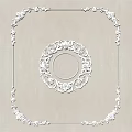 European-style carved plaster 3d model