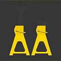 Yellow Heavy Duty Jack Stands For Vehicle Maintenance And Repair Equipment