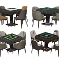 Modern Mahjong Table and Chair Chess and Cards Table and Chair Combination Mahjong Table Mahjong Machine 3d model