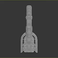Futuristic Silver Metallic Spacecraft Component With Streamlined Design For Cosmic Exploration
