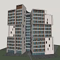 Modern High Rise Apartment Building With Contemporary Architectural Design And Glass Windows