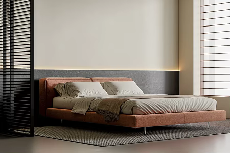 Modern Double Bed 3d model