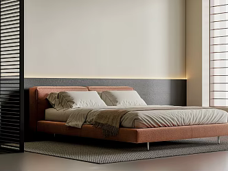 Modern Double Bed 3d model