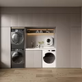3d balcony washing machine cabinet combination 3d model